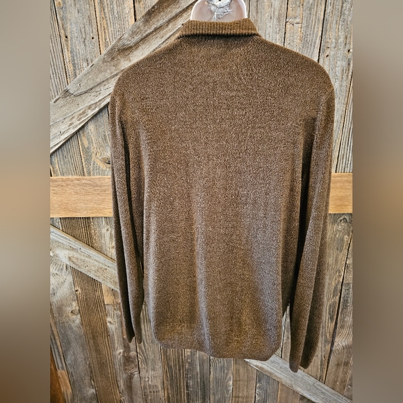 Geoffrey Beene Coffee Heather 1/4 Zip SOFT Size XL Popover EUC Winter Warm ^ - Picture 3 of 8